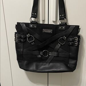 Killstar Gothic Black Tote Bag Large